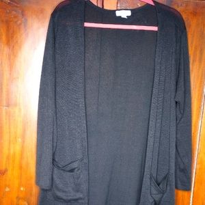 Solid Black LuLaroe Large Sarah Sweater